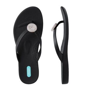 Oka b “lucky flip flops” Black size 8 / 38 arch support slip resistant